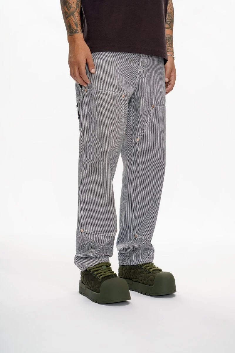 Valabasas Stripe Jeans - Panel Construction Grey - Image 7