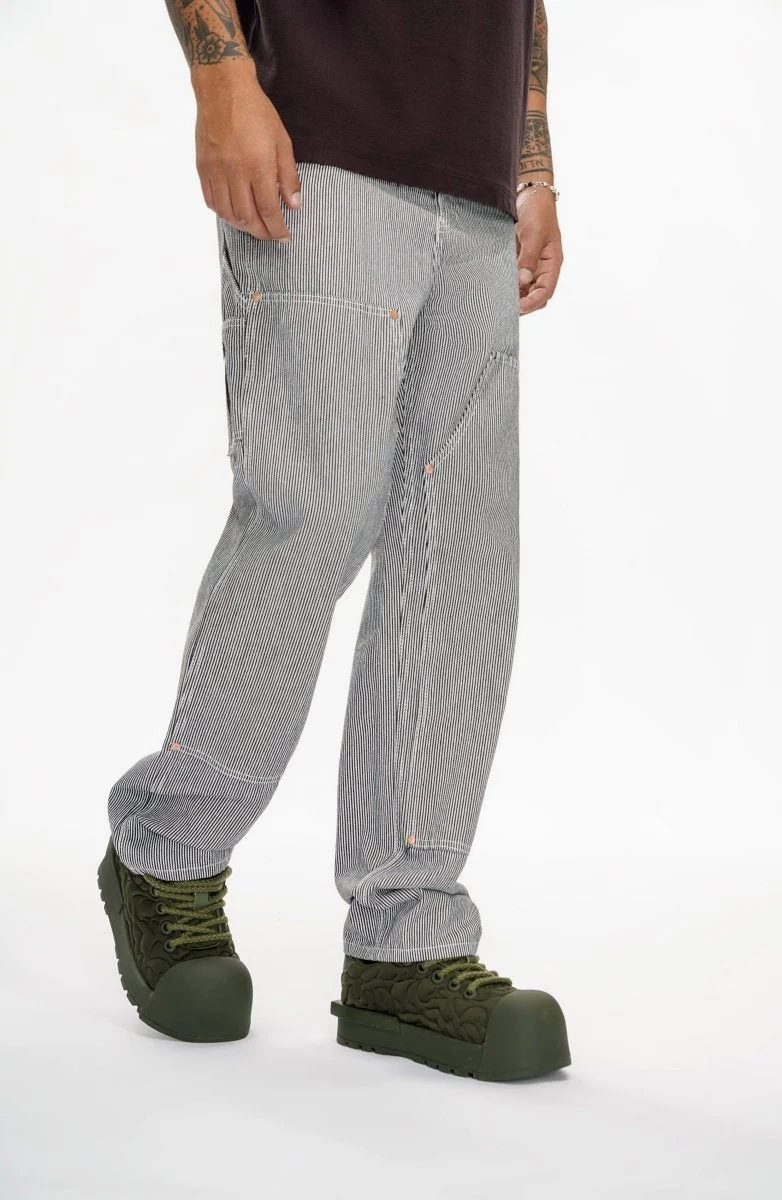 Valabasas Stripe Jeans - Panel Construction Grey - Image 9