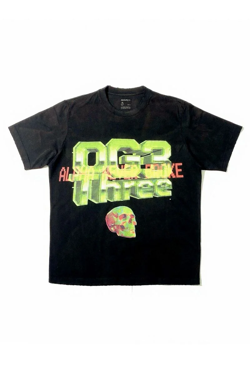 Alpha Style OG3Three T-Shirt - Graphic Black - Image 2