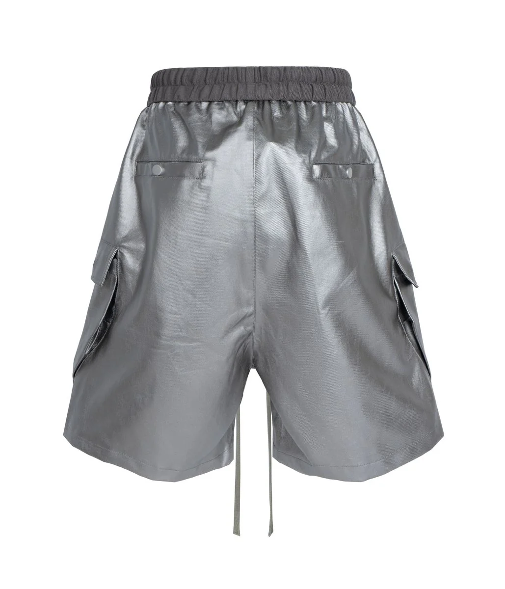Undeveloped Shine Shorts - Metallic Silver - Image 3