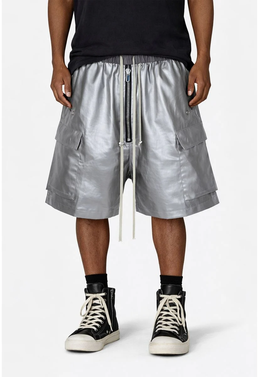 Undeveloped Shine Shorts - Metallic Silver - Image 4