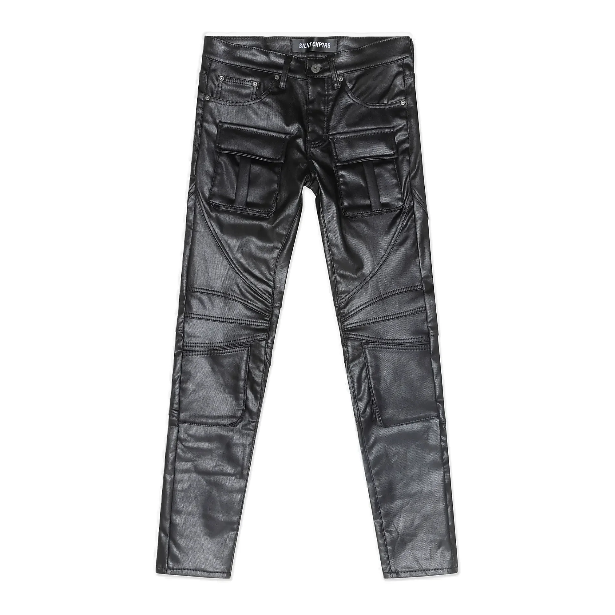 Silnt Chptrs Flap Cargo Pants - Reinforced Stitching Black