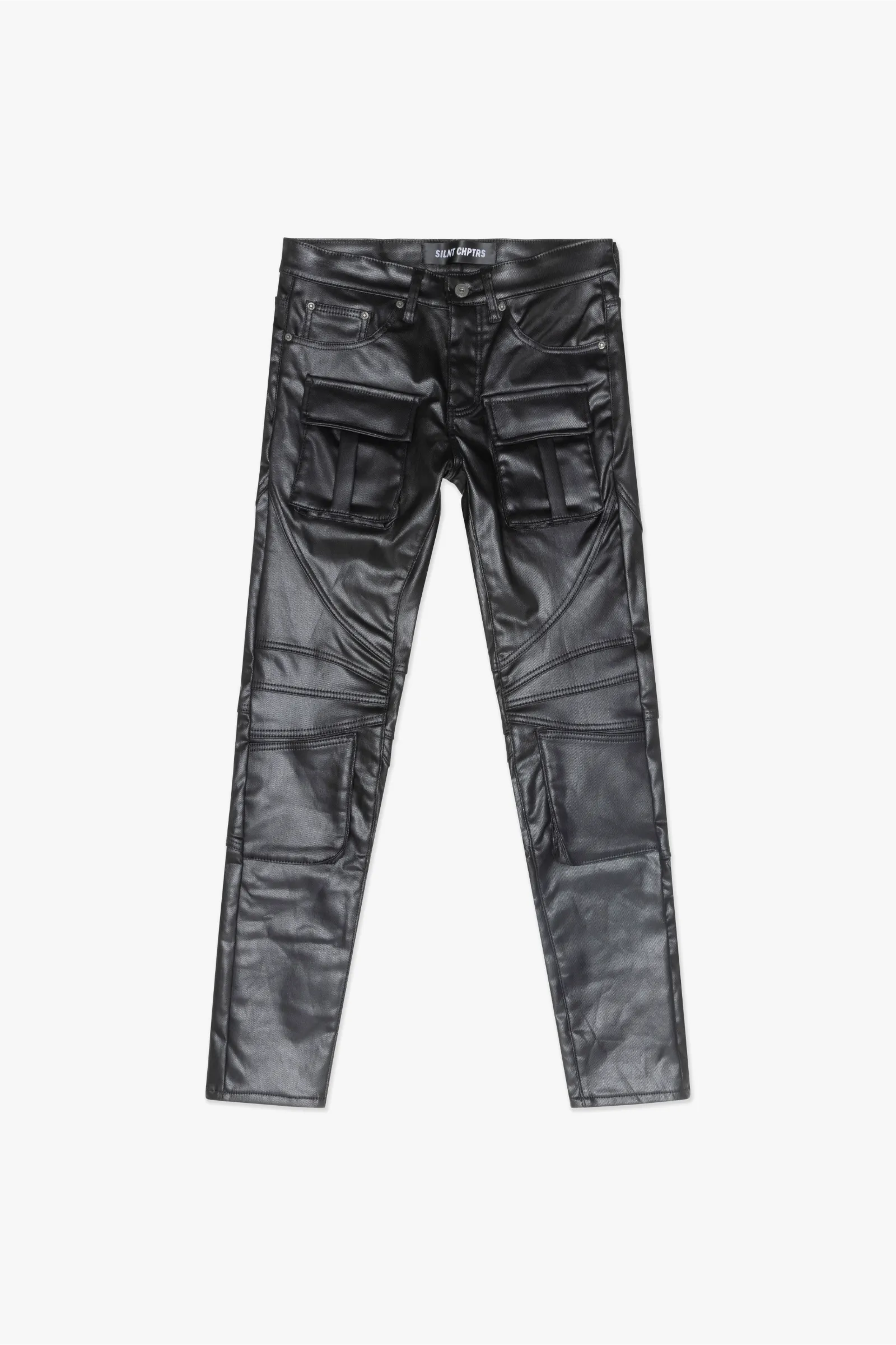 Silnt Chptrs Flap Cargo Pants - Reinforced Stitching Black - Image 2