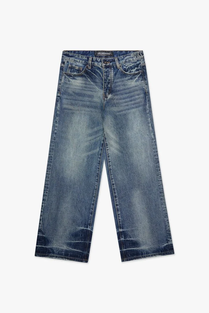 Valabasas Mr. Baggy Medium Wash Jeans - Dark Wash - Image 3