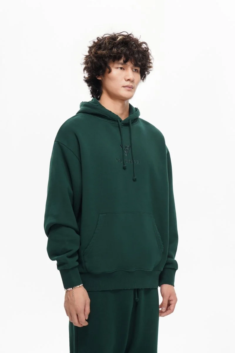 Valabasas Logo Hoodie - Heavyweight Green - Image 8