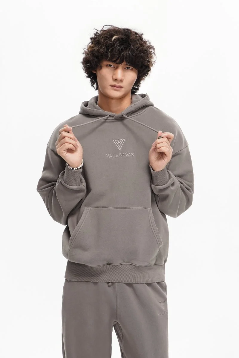 Valabasas Logo Hoodie - Relaxed Fit Mocha - Image 6