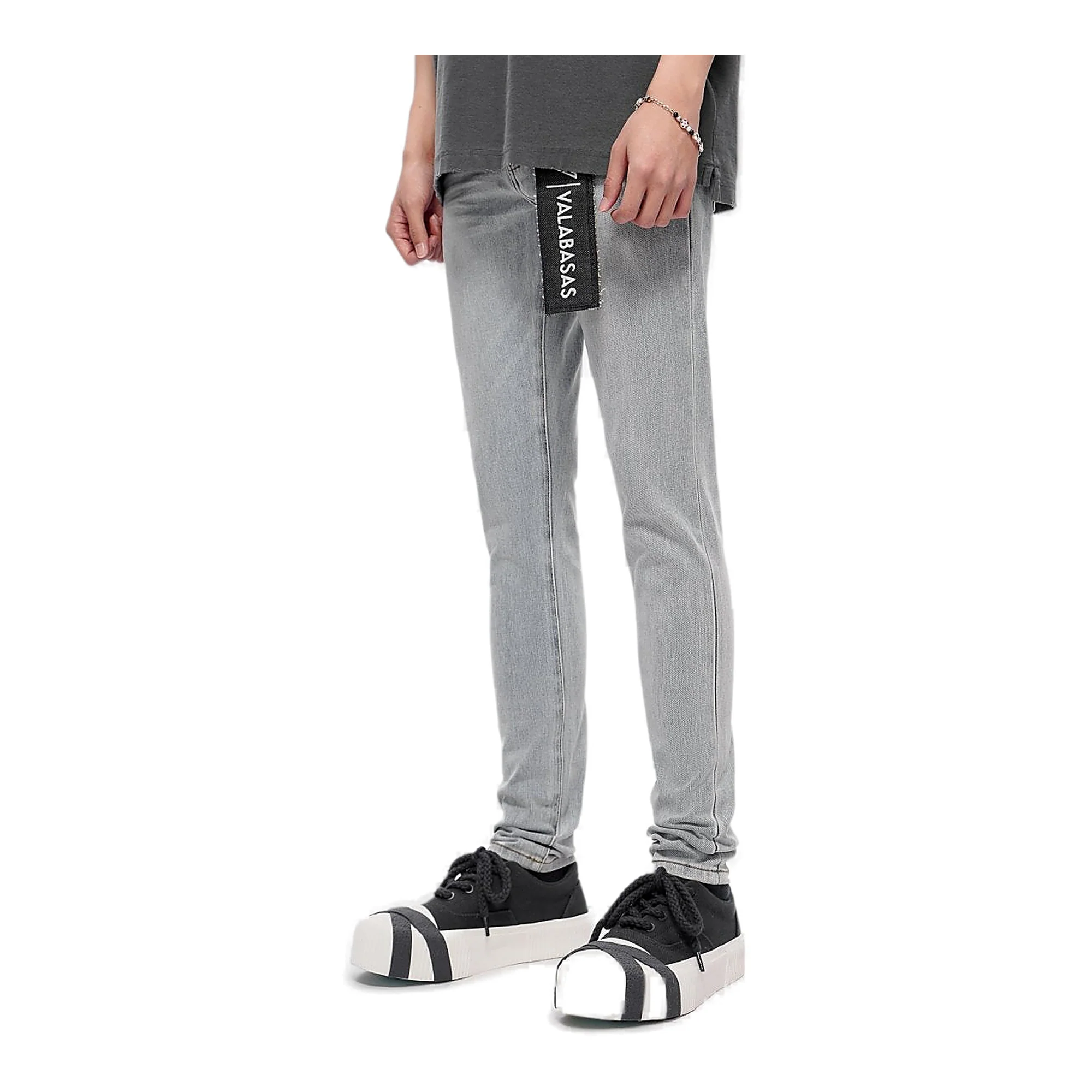 Valabasas Flex Jeans - Embroidered Denim Blue