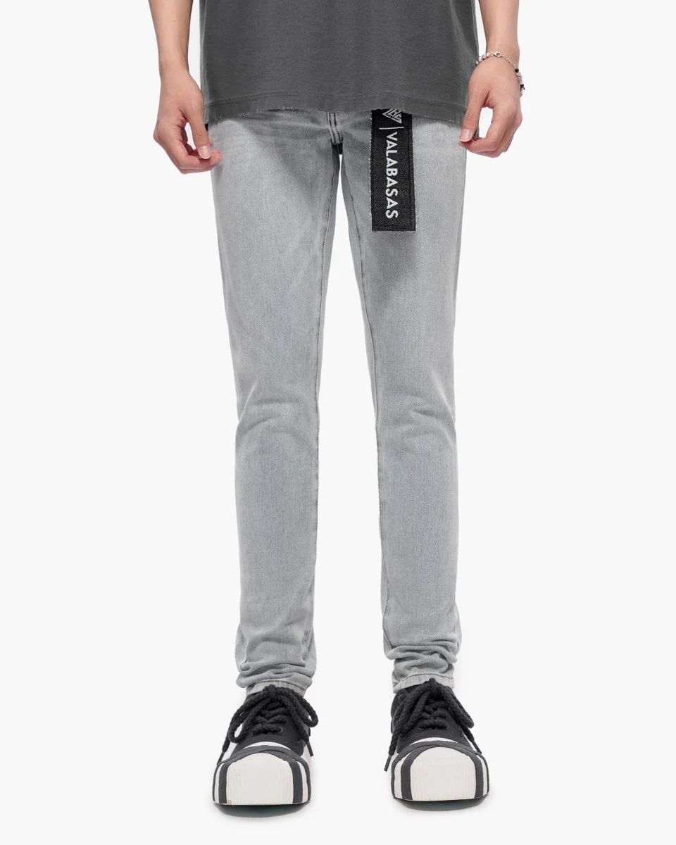 Valabasas Flex Jeans - Embroidered Denim Blue - Image 5