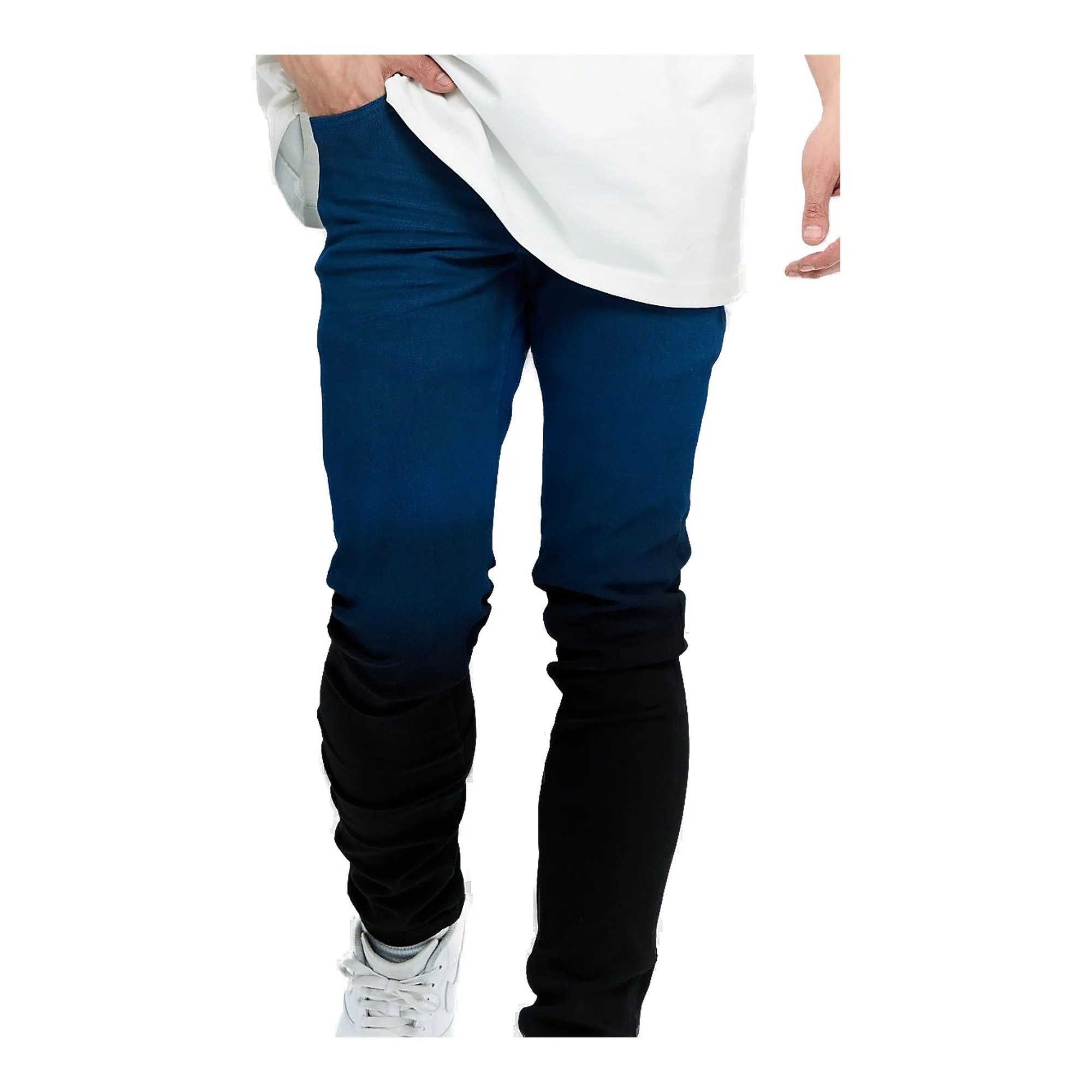 Valabasas Mr. Flex Skinny Men's Jeans - Dual-Tone Color Blue Black
