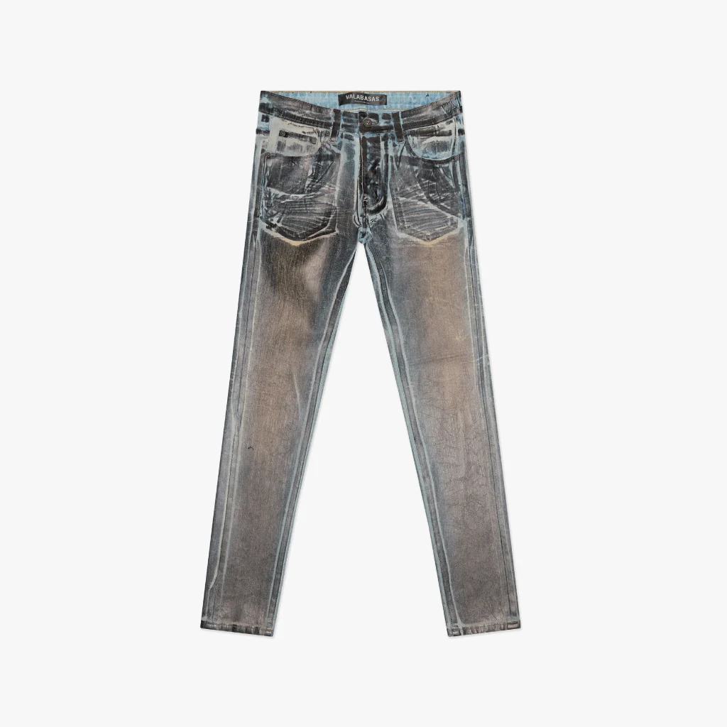 Valabasas Mr. Flex Skinny Waxed Jeans - Acid Wash - Image 2