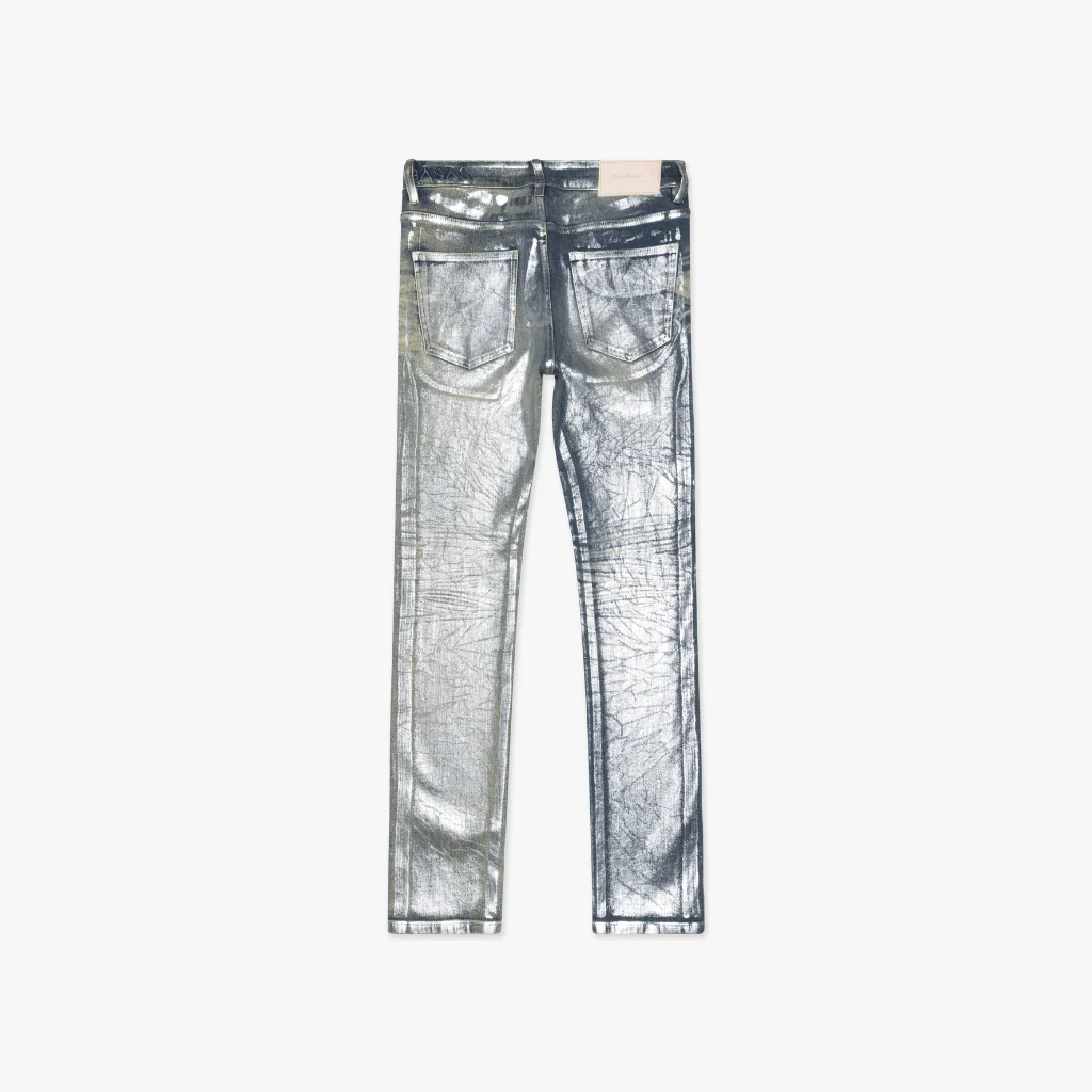 Valabasas Mr. Flex Skinny Slv Waxed Men's Jeans - Metallic - Image 4