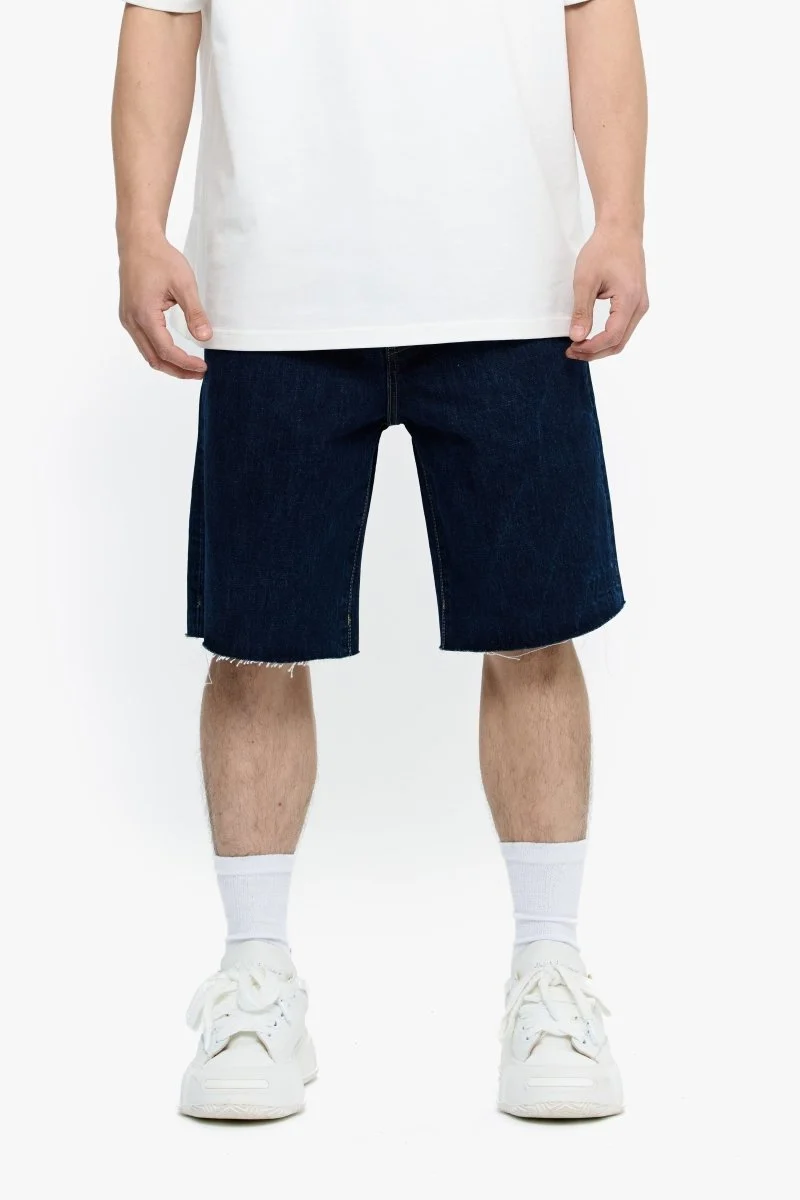 Valabasas Denim Raw Hem Shorts - Distressed - Image 2