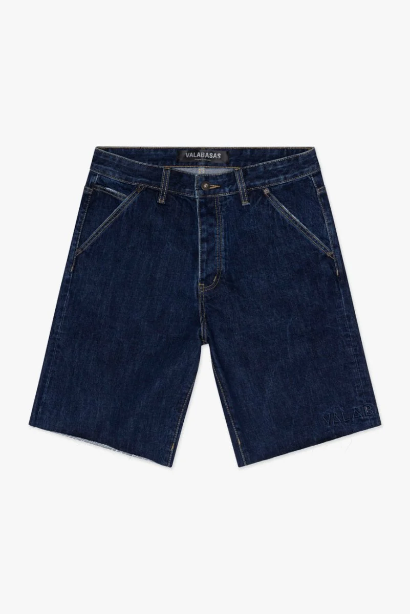 Valabasas Denim Raw Hem Shorts - Distressed - Image 3