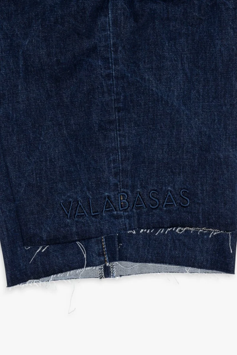 Valabasas Denim Raw Hem Shorts - Distressed - Image 4