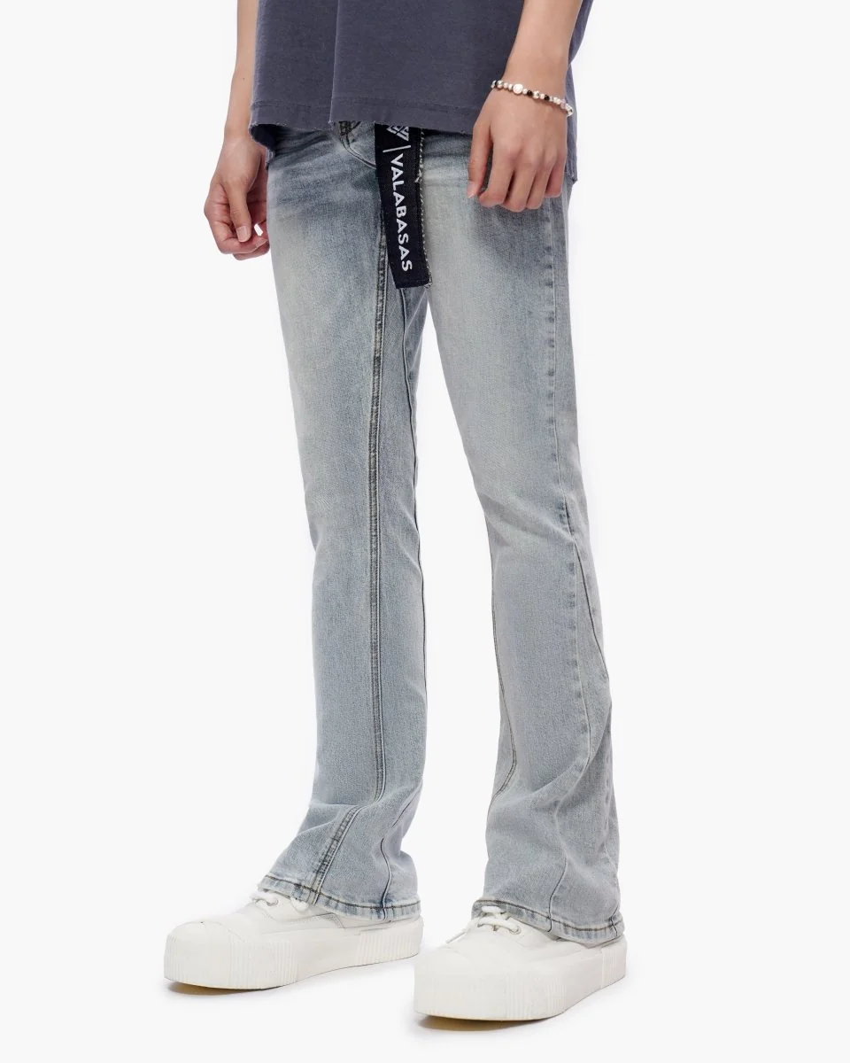 Valabasas Stacked Jeans - Light Wash - Image 2