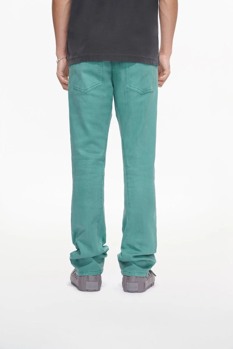 Valabasas Triangle Jeans - Stacked Ankle Teal Waxed - Image 8