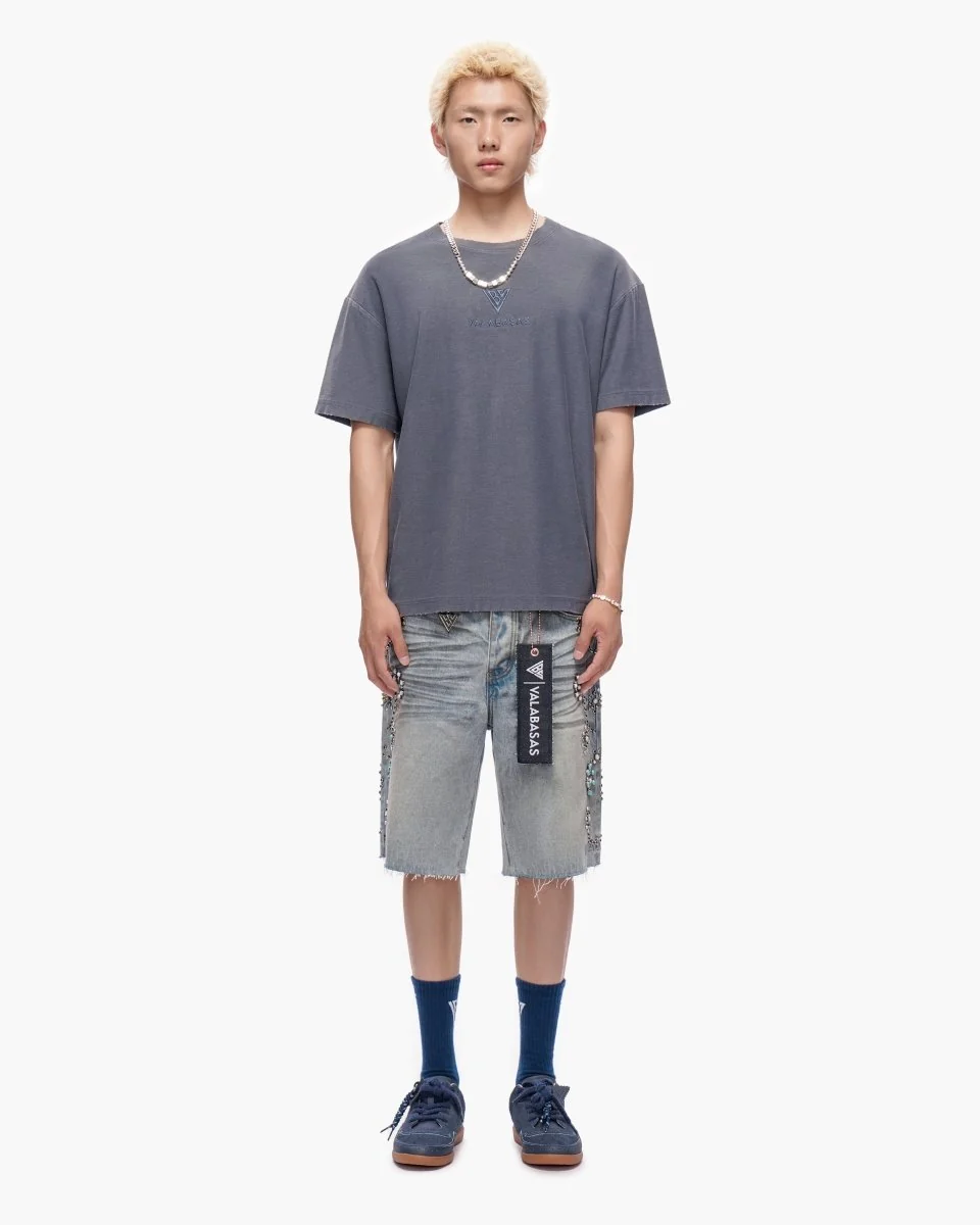 Valabasas Muse Shorts - Raw Hem Light Dirty Wash - Image 11