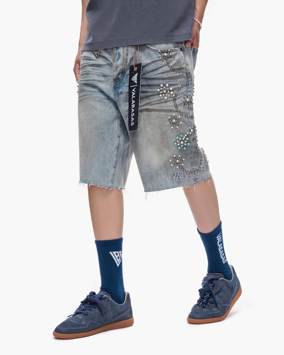 Valabasas Muse Shorts - Raw Hem Light Dirty Wash - Image 2
