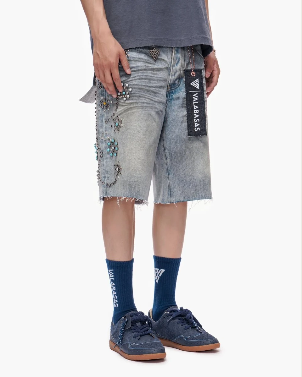 Valabasas Muse Shorts - Raw Hem Light Dirty Wash - Image 4