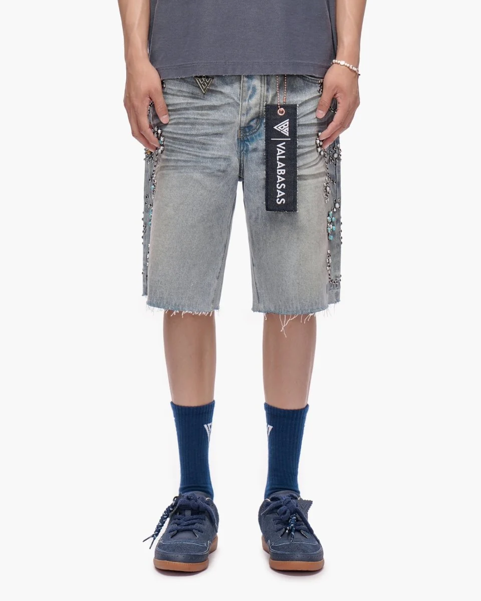 Valabasas Muse Shorts - Raw Hem Light Dirty Wash - Image 6