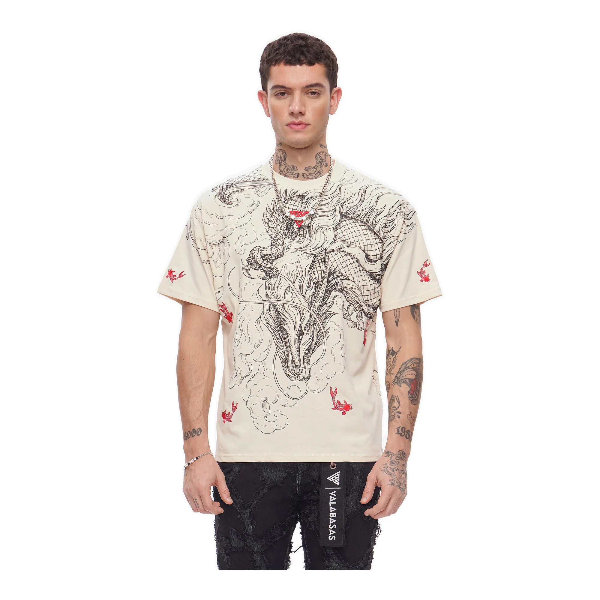 Valabasas Mythic Flow Tee - Graphic Beige