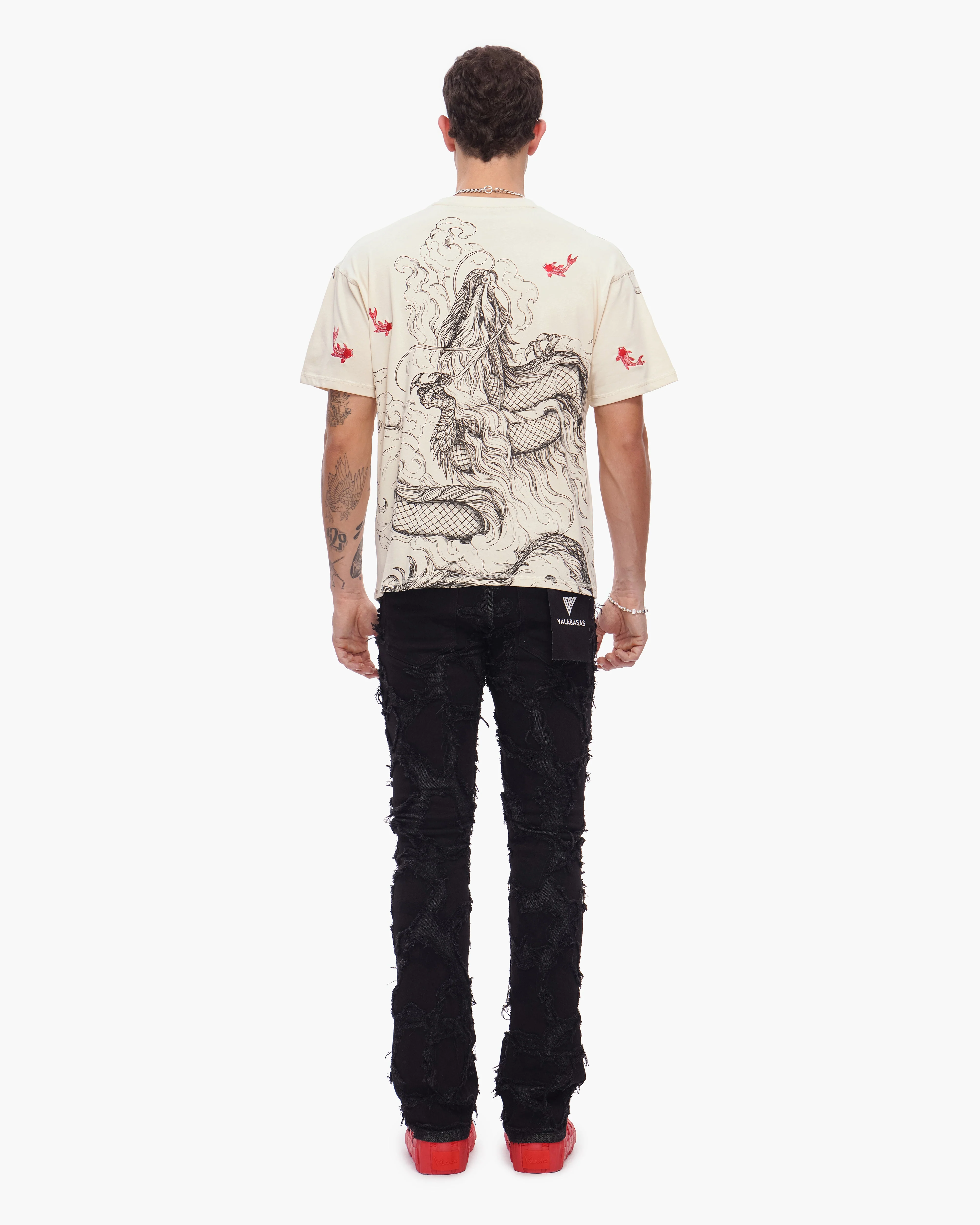 Valabasas Mythic Flow Tee - Graphic Beige - Image 11
