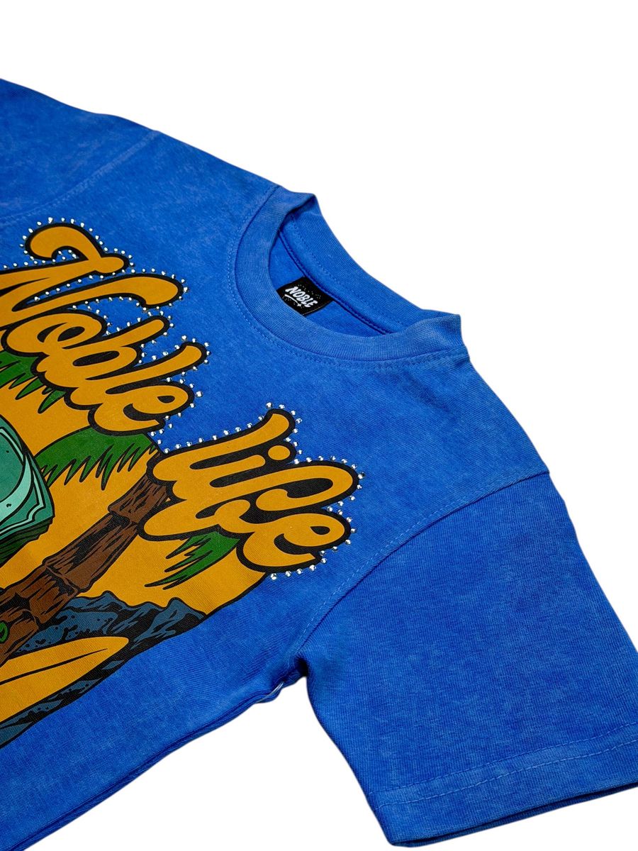 Noble Vacation Kids T-Shirt - Graphic Washblu - Image 5