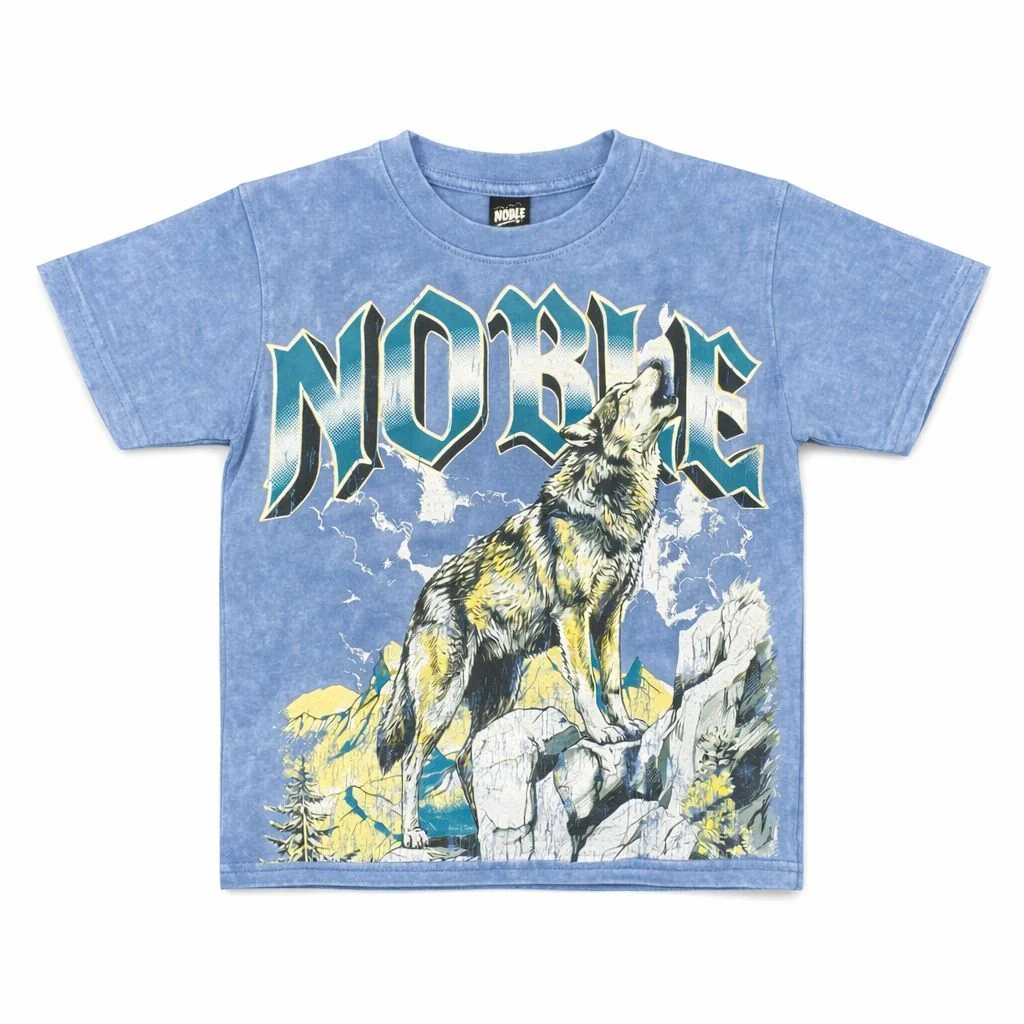 Noble Lone Wolf Kids T-Shirt - Graphic Multi - Image 2