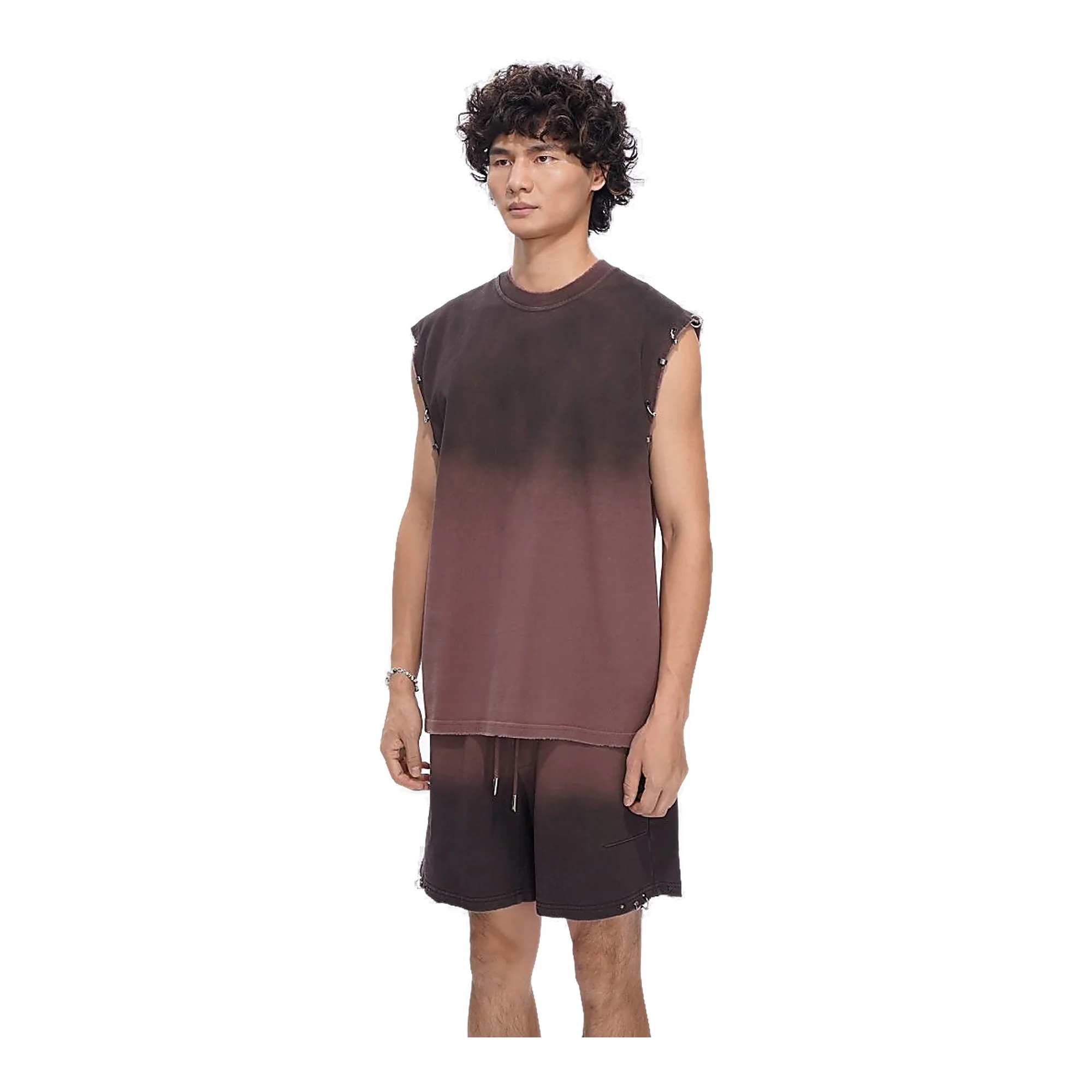 Valabasas Gradient Tee - Raw Edge Red