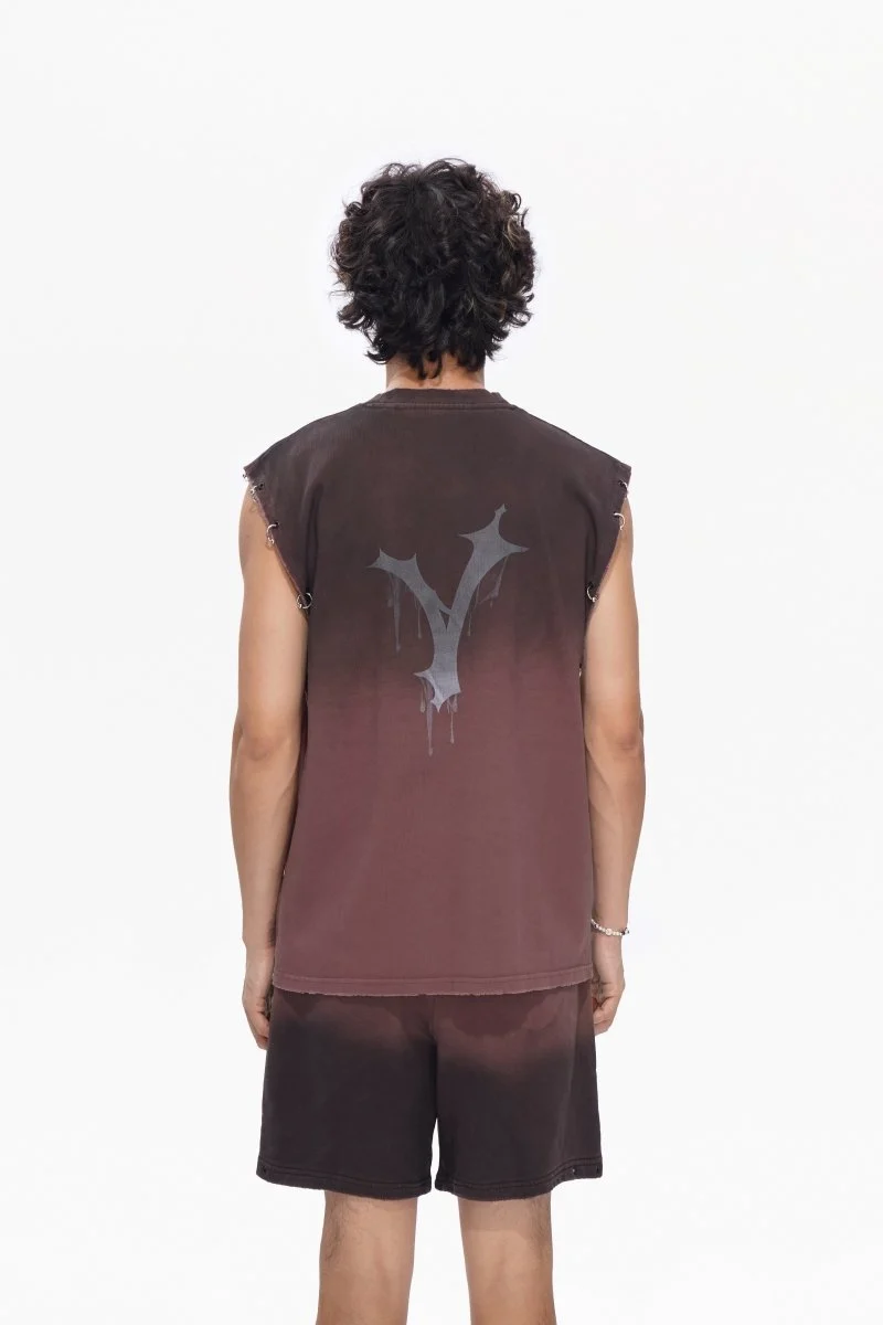 Valabasas Gradient Tee - Raw Edge Red - Image 5