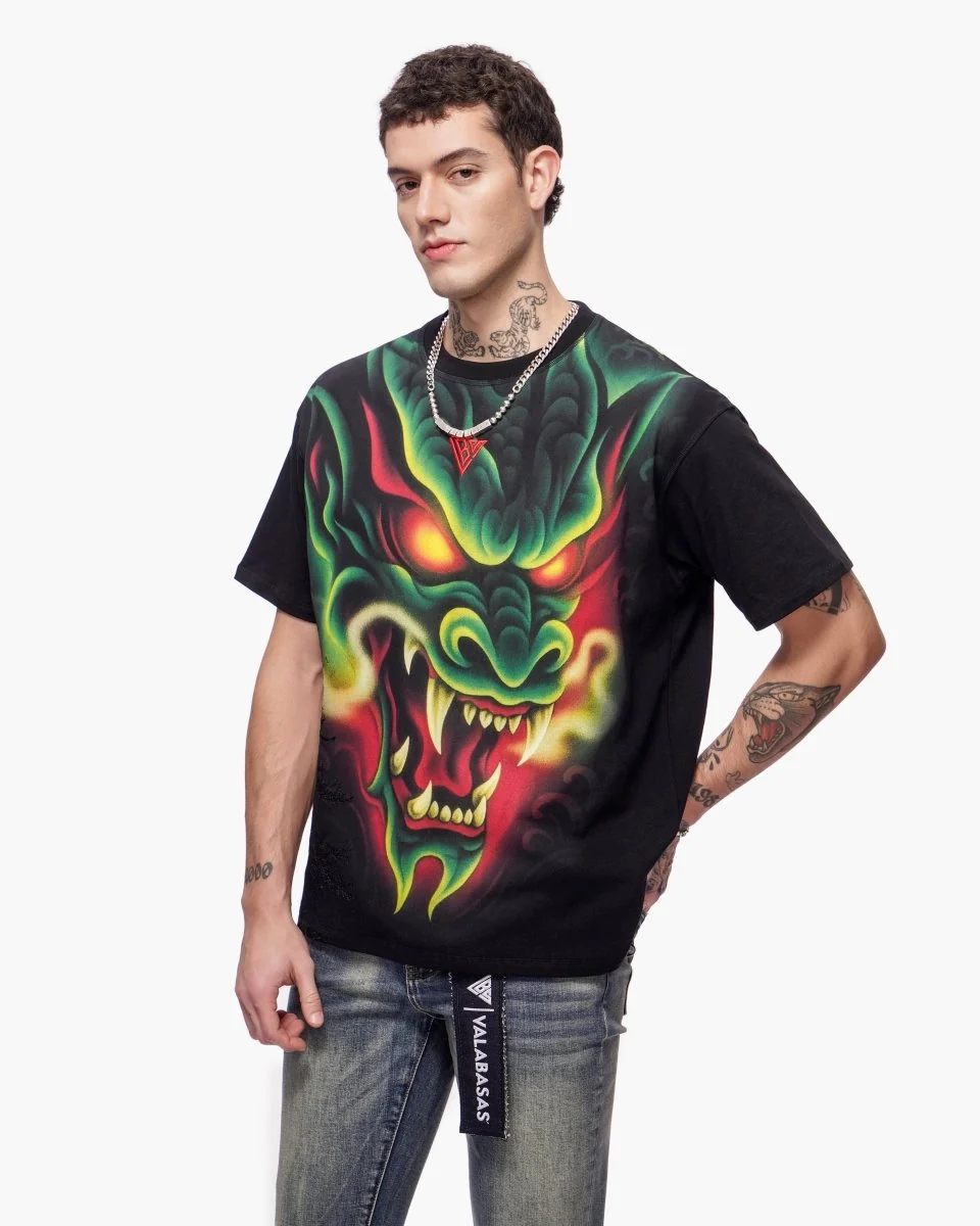 Valabasas Serpent Tee - Graphic Black - Image 5