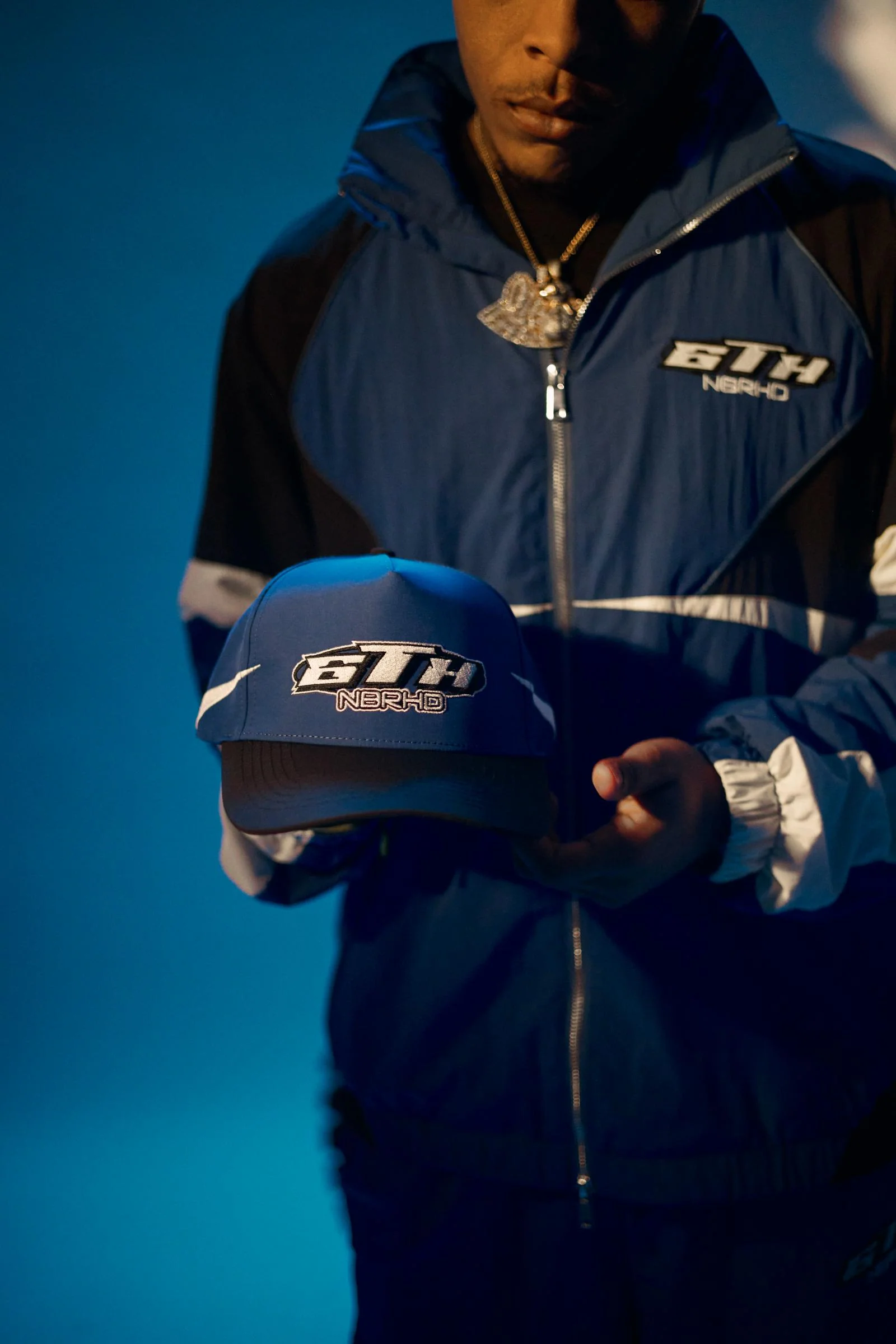 6Th Nbrhd Nine Hat Snapback White Royal - Image 6