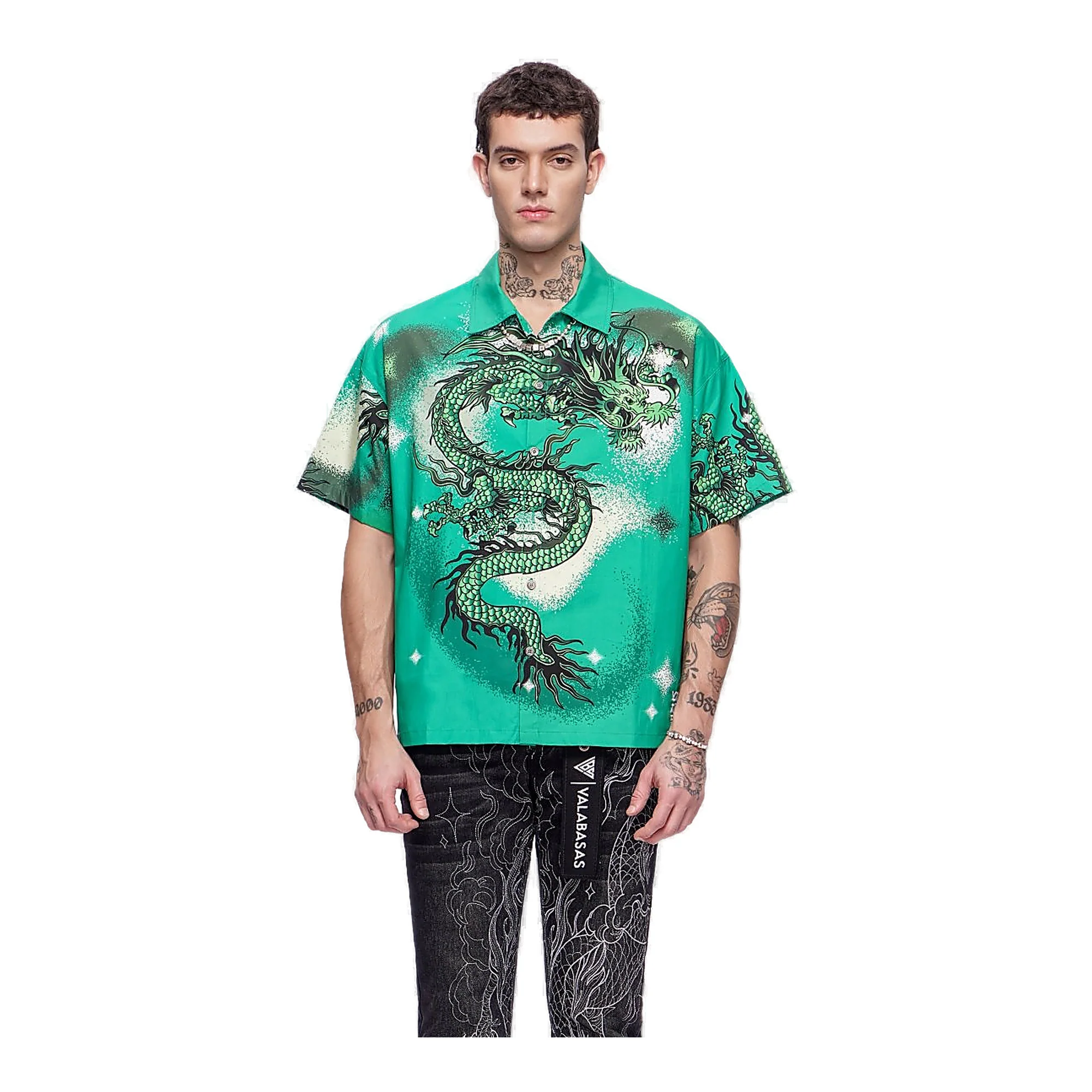 Valabasas Noriku Button Down - Relaxed Fit Green