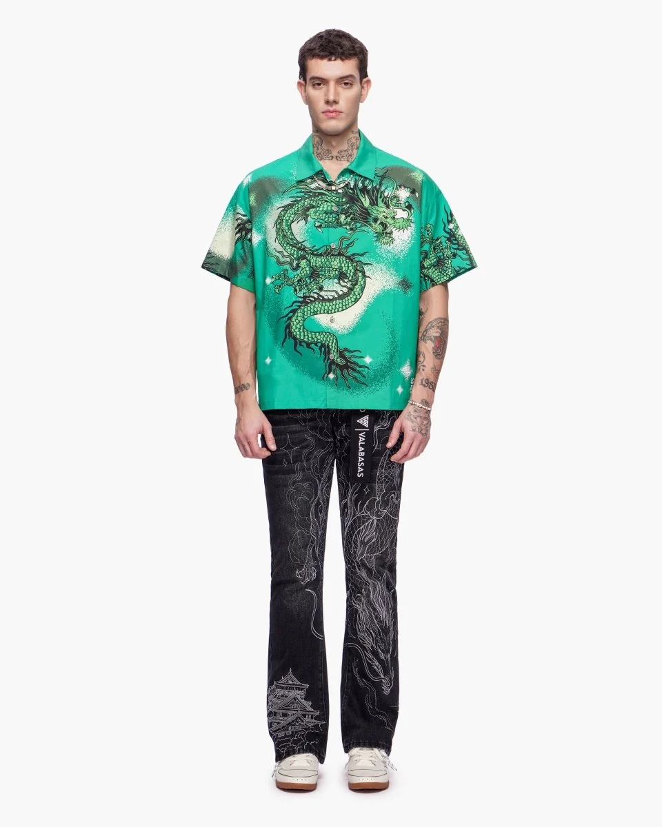 Valabasas Noriku Button Down - Relaxed Fit Green - Image 10