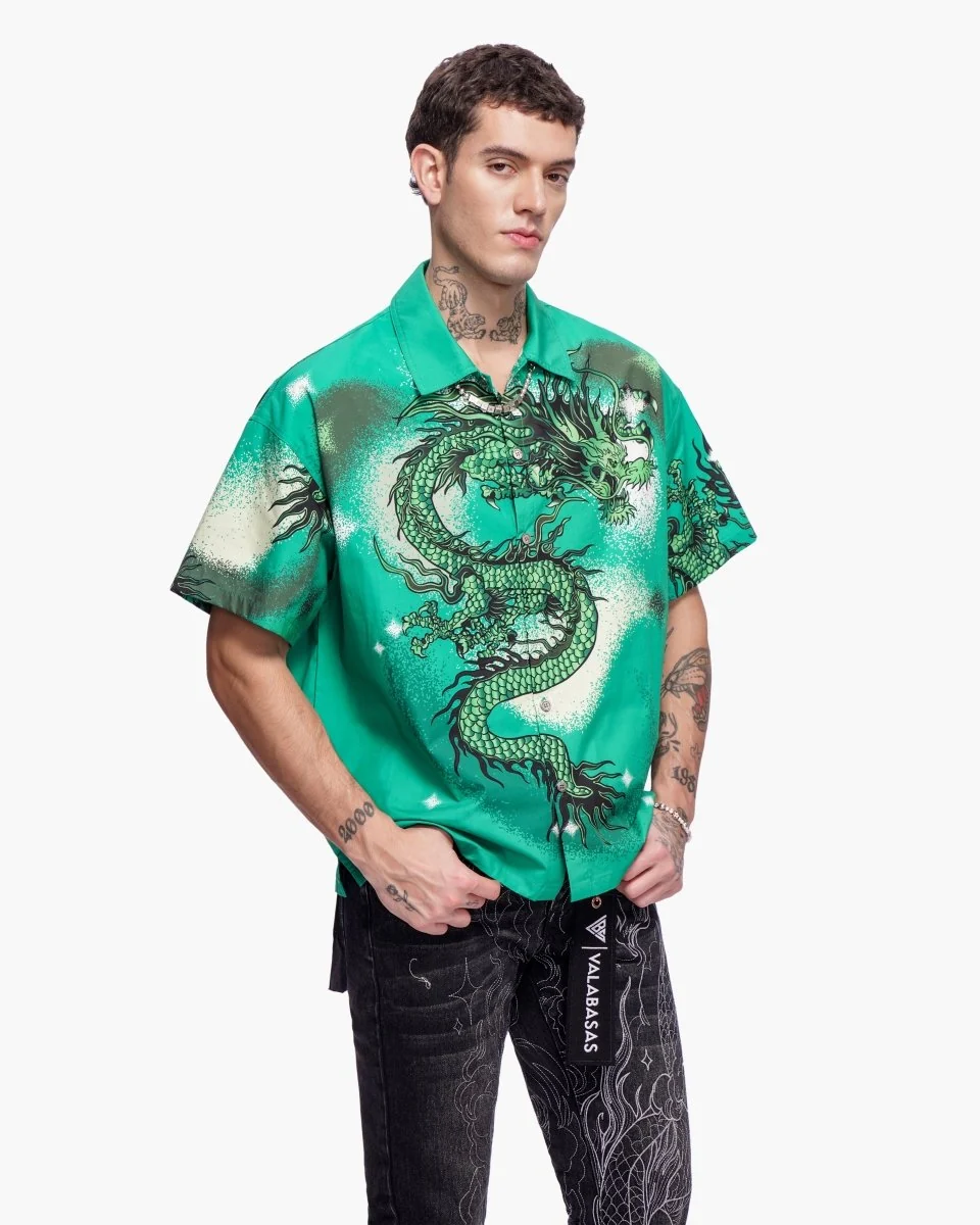 Valabasas Noriku Button Down - Relaxed Fit Green - Image 7