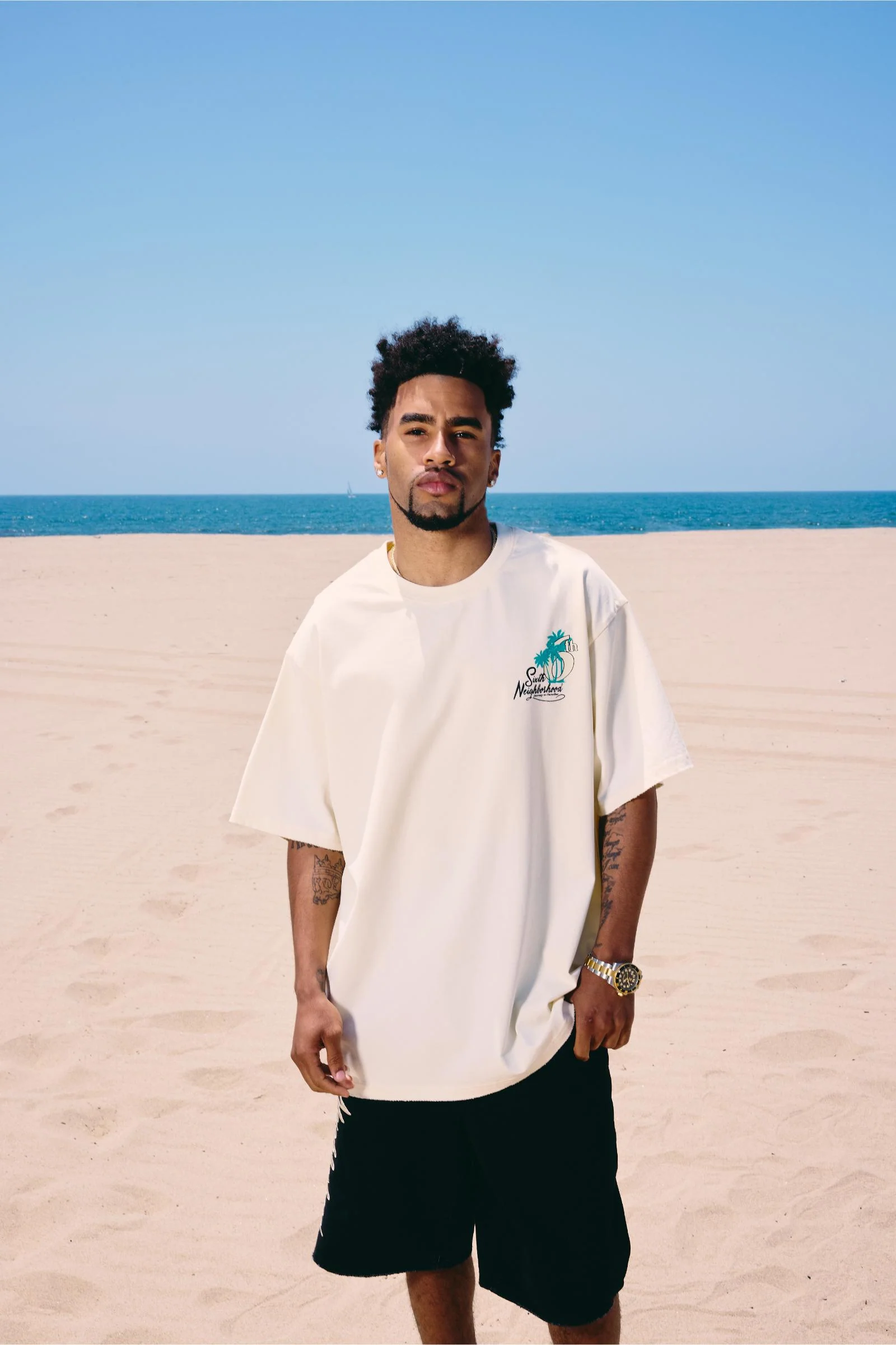 6Th Nbrhd Paradise Men's T-Shirt Cream - Image 11