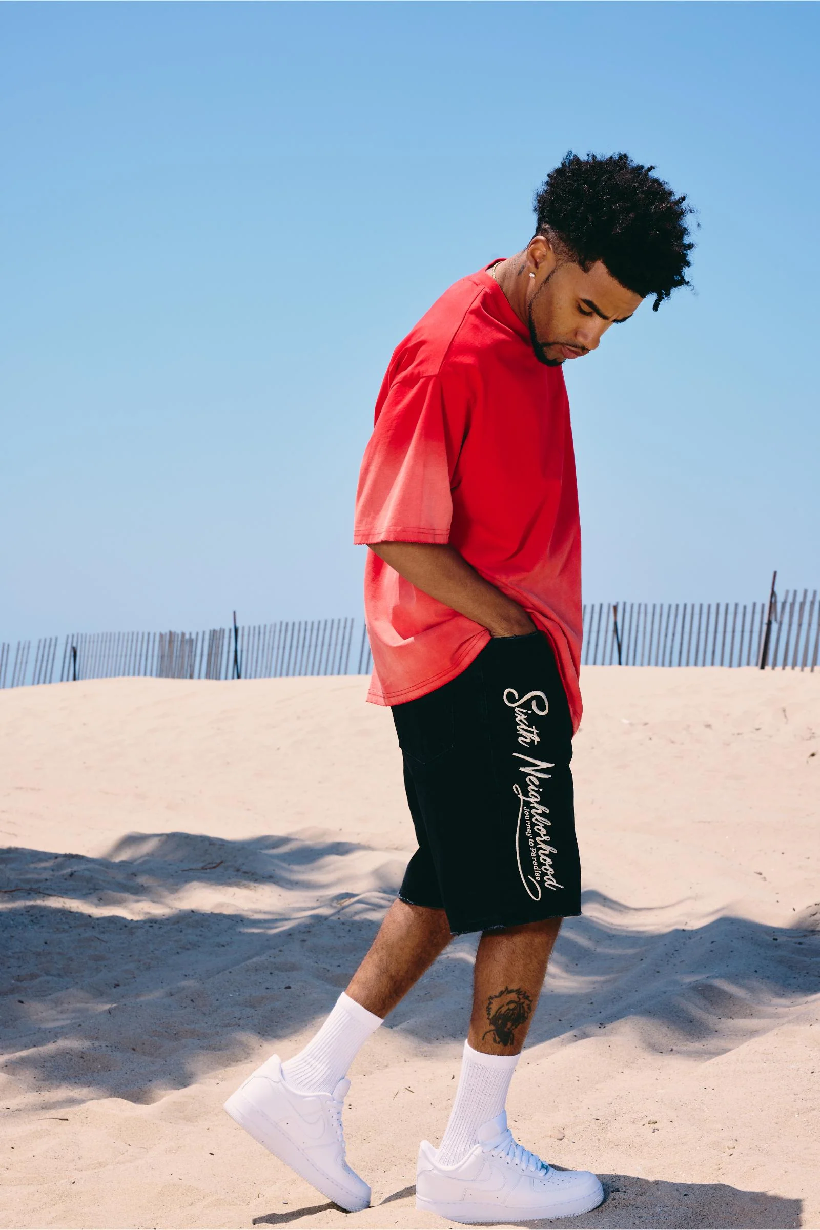 6Th Nbrhd Paradise Men's T-Shirt Red - Image 11