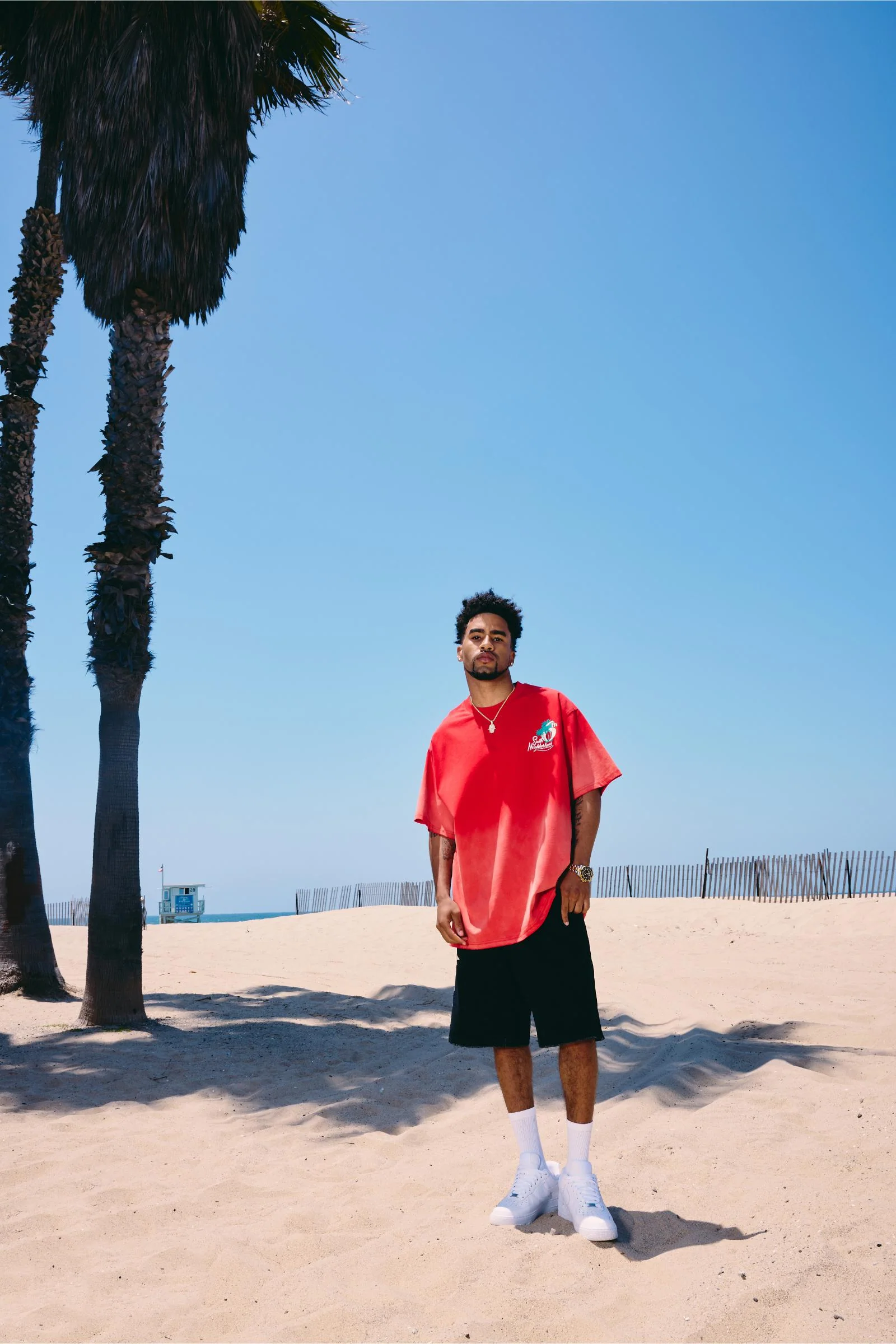 6Th Nbrhd Paradise Men's T-Shirt Red - Image 12