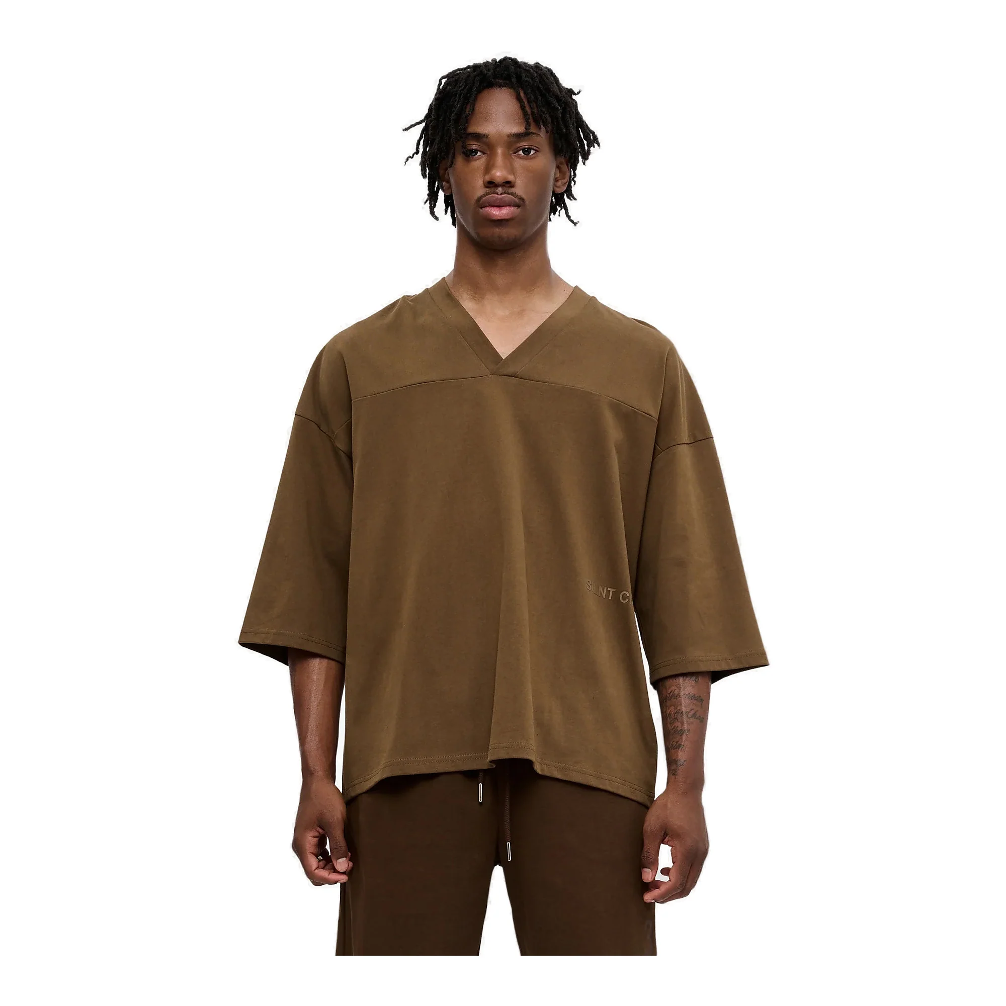 Silnt Chptrs Paralell Tee - Oversized Brown