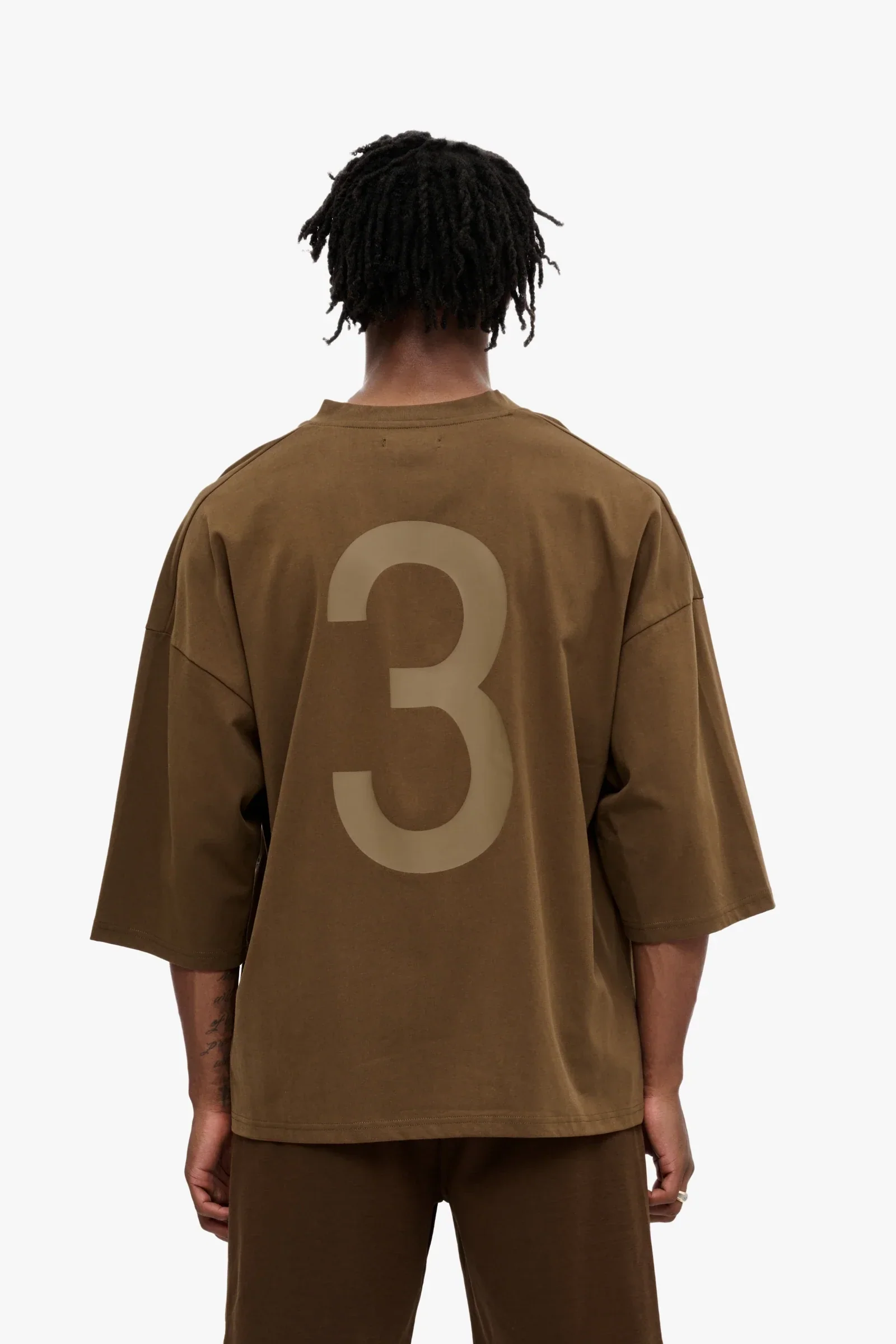 Silnt Chptrs Paralell Tee - Oversized Brown - Image 4