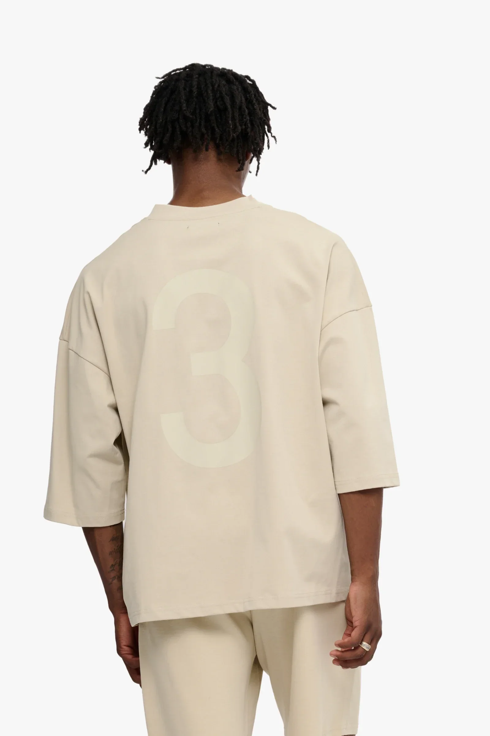 Silnt Chptrs Back Graphic Tee - Relaxed Fit Khaki - Image 4