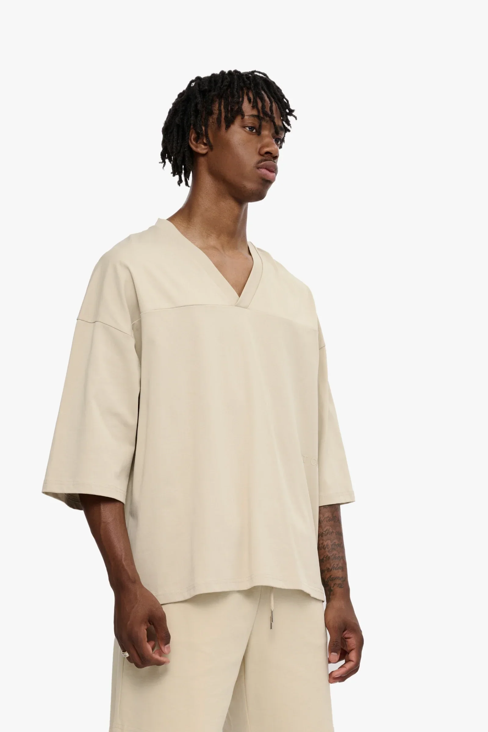 Silnt Chptrs Back Graphic Tee - Relaxed Fit Khaki - Image 9