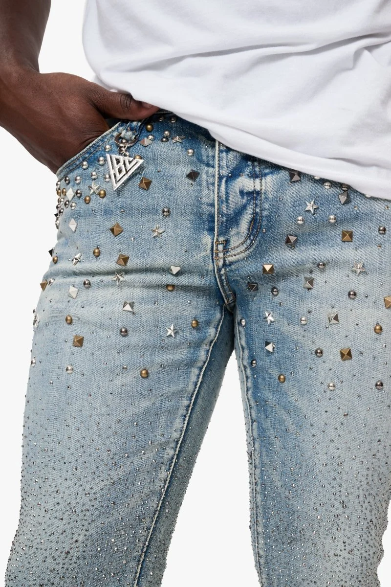 Valabasas Parrel Stacked Flare Jean Light Blue - Image 3