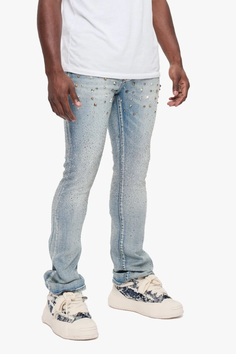 Valabasas Parrel Stacked Flare Jean Light Blue - Image 5