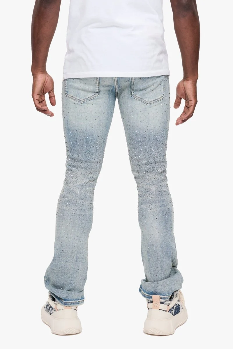 Valabasas Parrel Stacked Flare Jean Light Blue - Image 6
