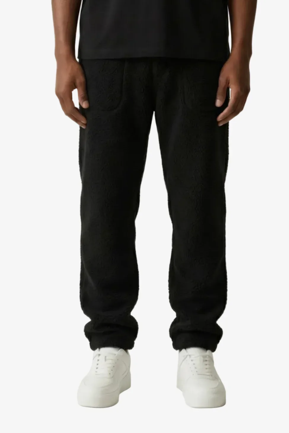 Silnt Chptrs Sherpa Sweatpants - Plush Black - Image 2