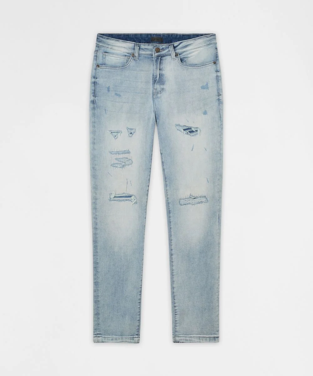 Reason Brand Ripped Jeans - Light Wash - Image 5