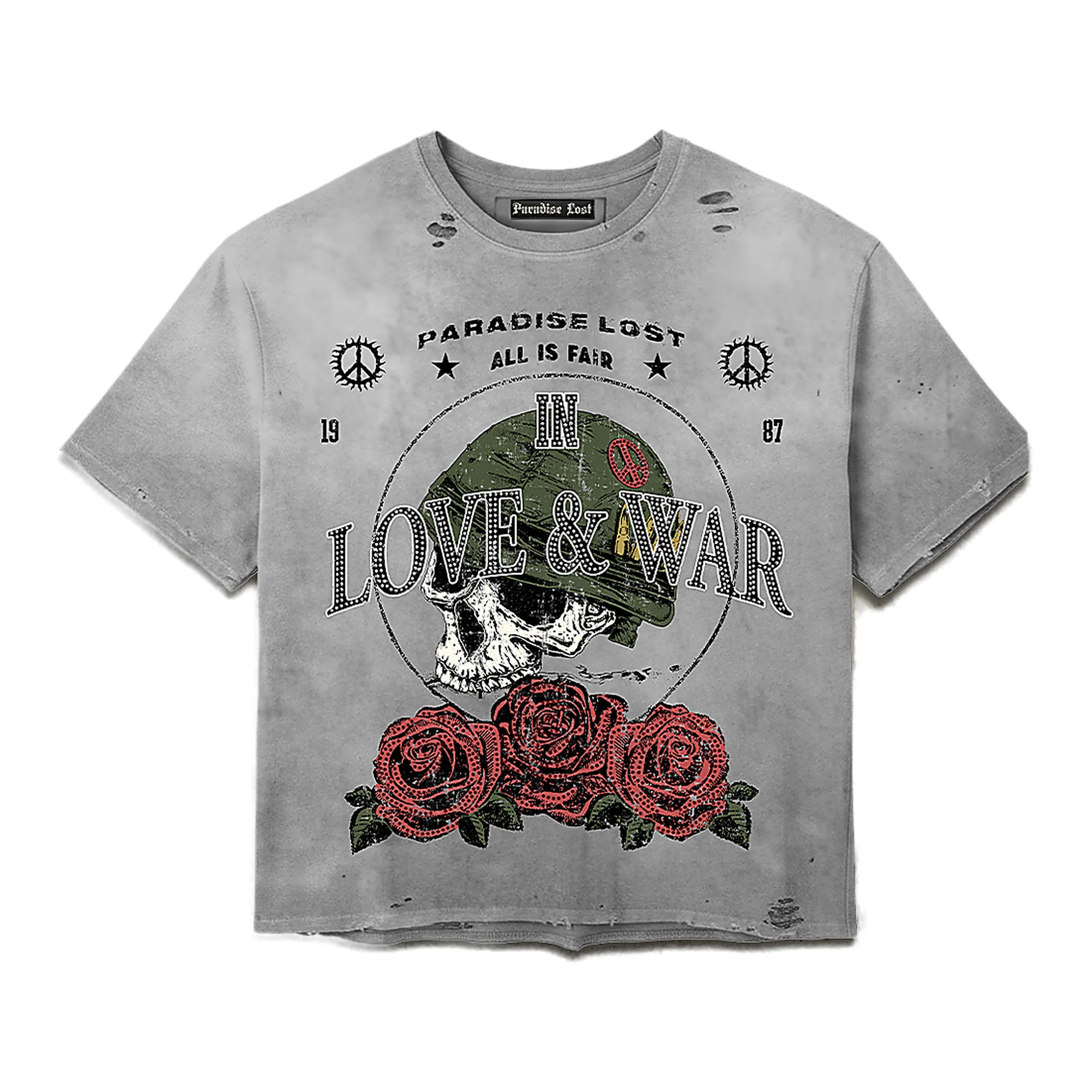 Paradise Lost Battlefield Tee - Distressed Cement