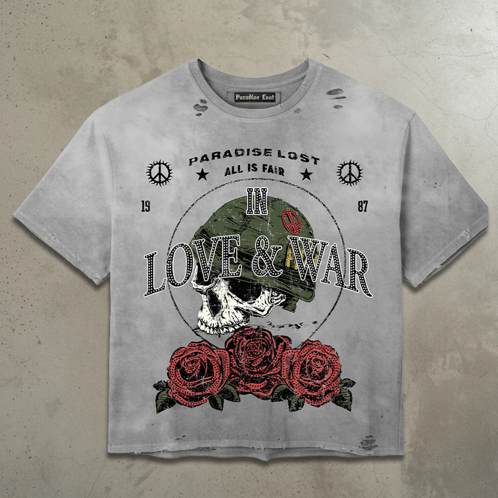 Paradise Lost Battlefield Tee - Distressed Cement - Image 2