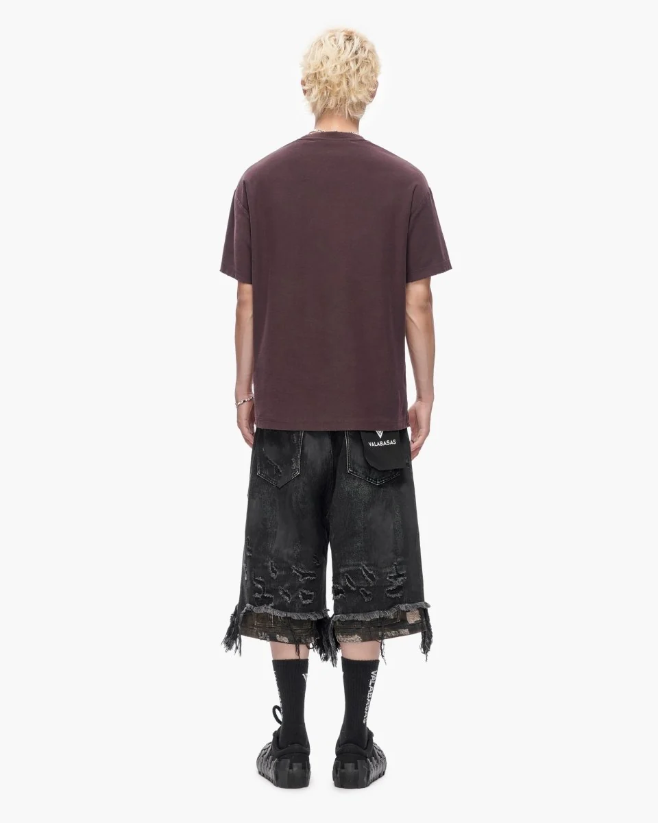Valabasas Panel Shorts - Distressed Black Wash - Image 11